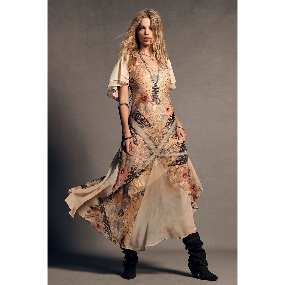 New Free People Celestial Nights Maxi Dress Size Xs, - Picture 2 of 14